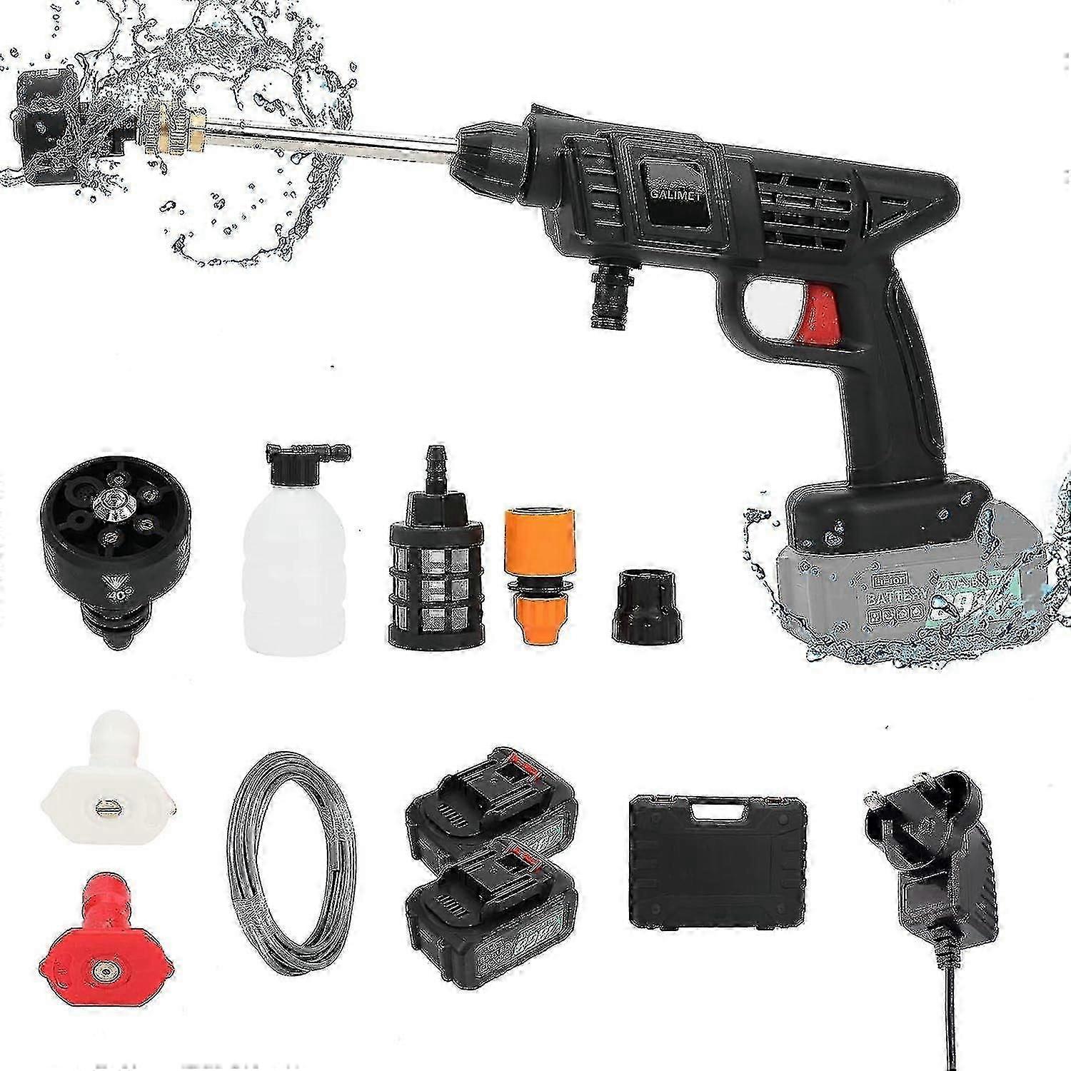 Sladdlös högtryckstvätt, 21v bärbar högtryckstvätt