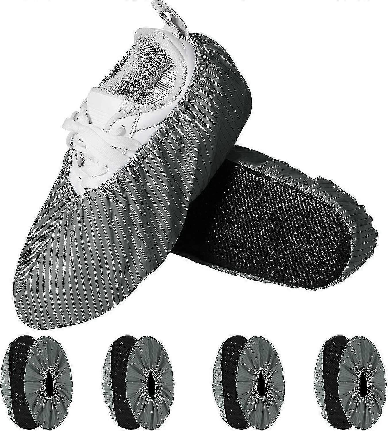 10 عبوات من أغطية الأحذية القابلة لإعادة الاستخدام مع نعال غير قابلة للانزلاق ، وأحذية قابلة للغسل للمستشفى ، والمنزل ، والعيادة ، والمختبرات ، وواقيات الأحذية الأكثر متانة