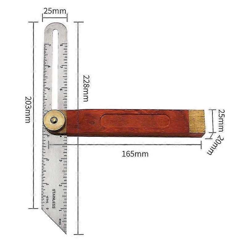 Sliding carpenter's square 228 mm