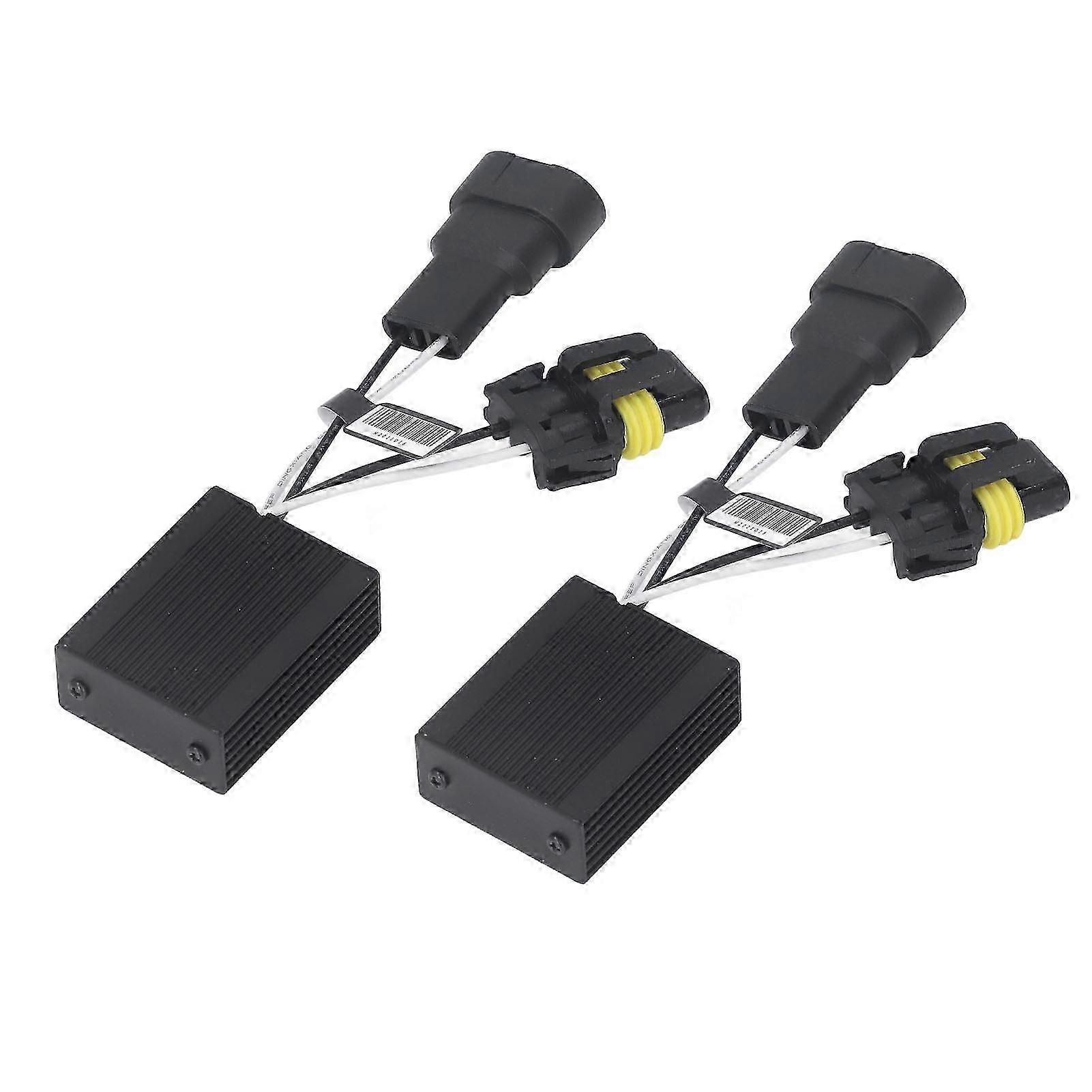 2Pcs LED Canbus Decoder Headlight Bulb Light Error Canceller Accessory Set Kit C14 9006