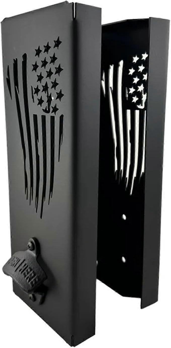 Wall Mounted Can Cooler Holder, Personalized Design with Creative Bottle Opener, Generous Capacity for Standard-Sized Can Coolers, Lightweight and