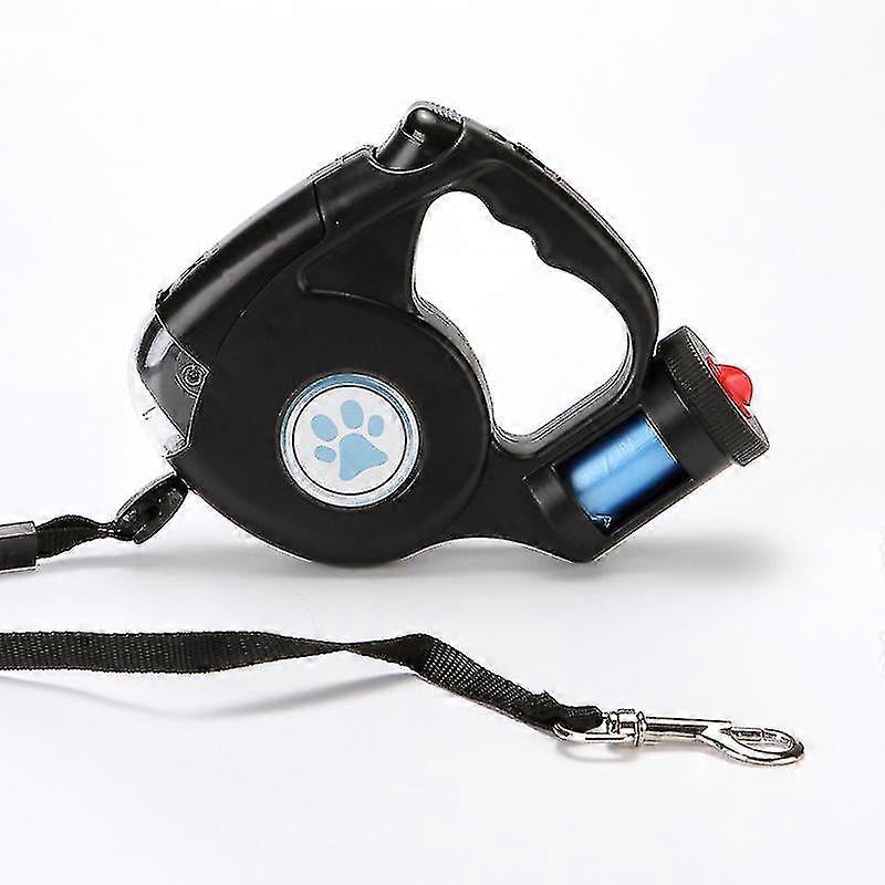 Laisse pour chien rétractable, mécanisme en acier inoxydable solide assure la fiabilité, poignée ergonomique favorisant le confort, conception sans enchevêtrement à 360 °