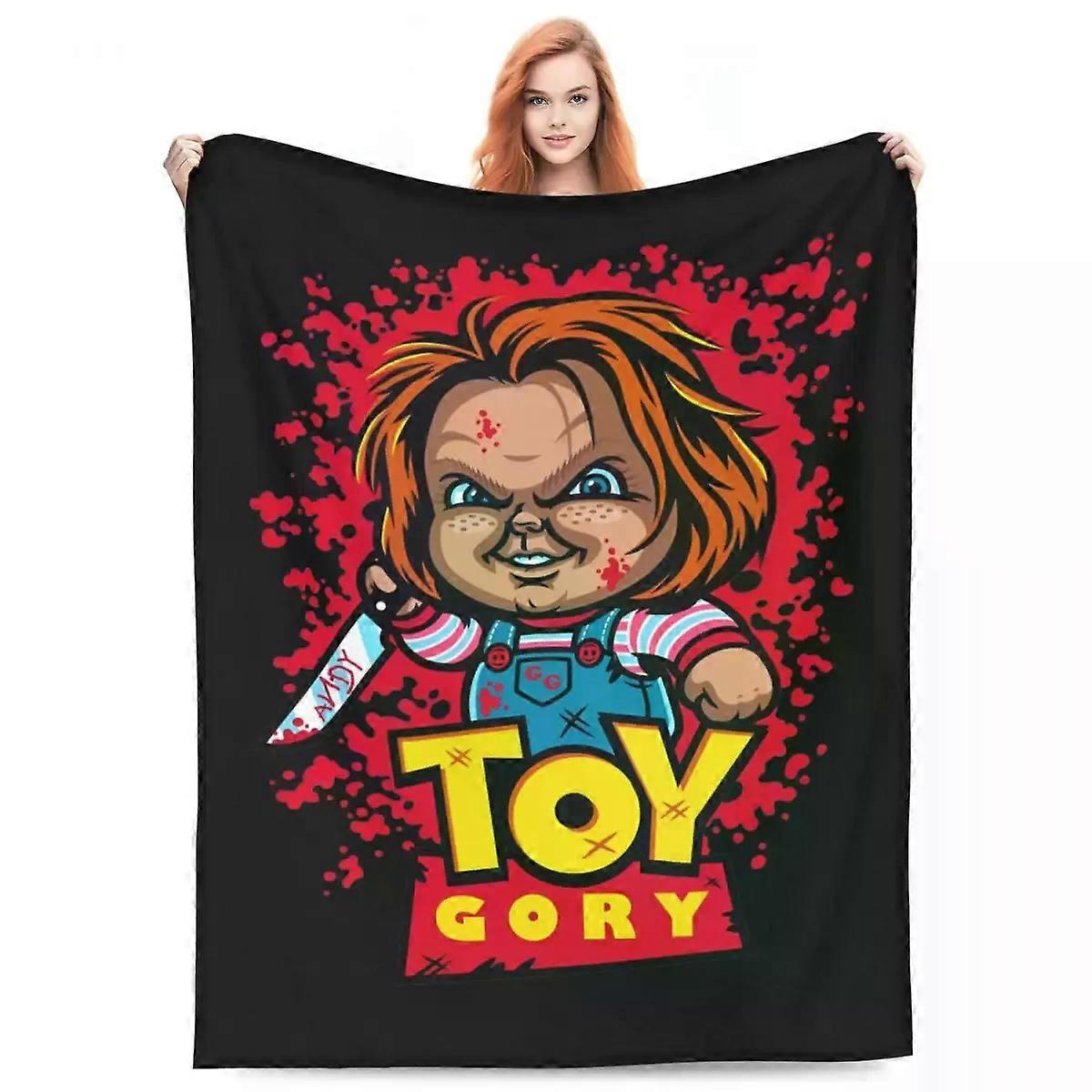 Toy Gory Chucky Blankets Flannel Winter Portable Lightweight Throw Blanket for Sofa Travel Bedding Throws