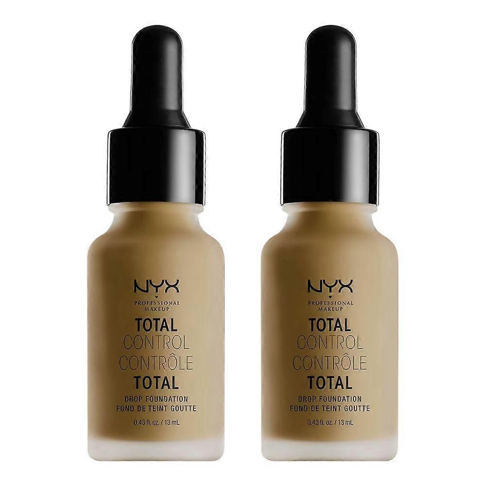 2 x NYX Professional Makeup Total Control Drop Foundation 13ml - 17 Cappuccino