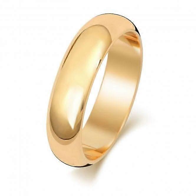 Wedding Band 18K D Shape 5mm Wedding Ring WQ105UL/I