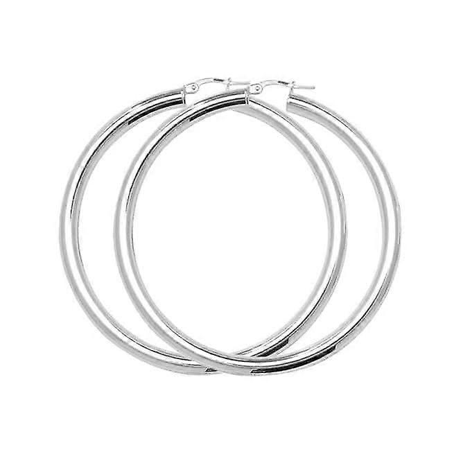 Acotis Silver Classic Hoop Earrings G5095