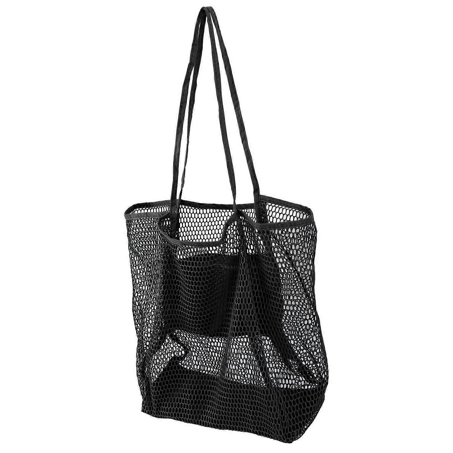 Large Capacity Woven Mesh Beach Bag - Simple and Versatile