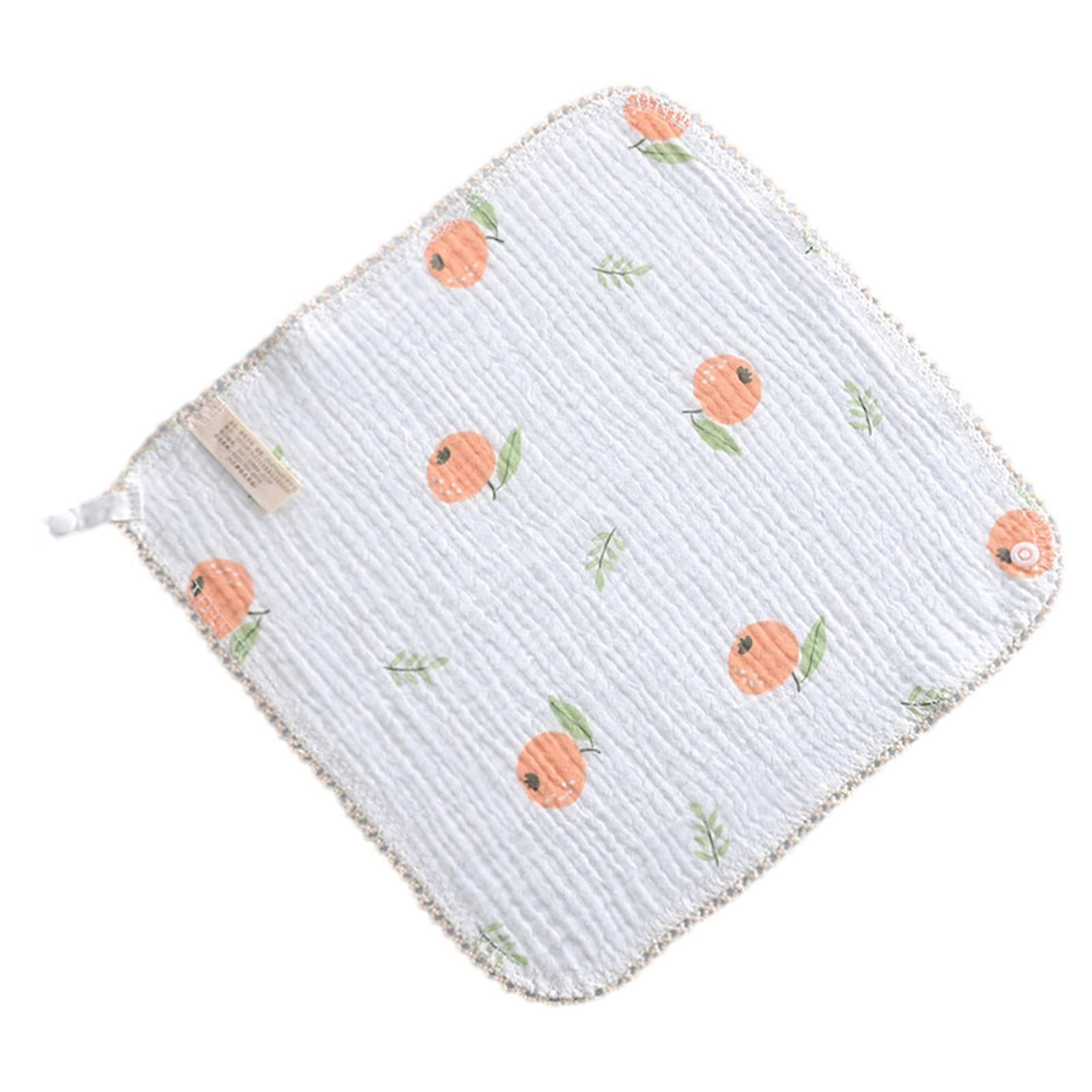 Functional Baby Burp Cloth Muslin Bandana Scarf Must Have Saliva Towel Resin Snap Button for Diaper Change & Face Wash