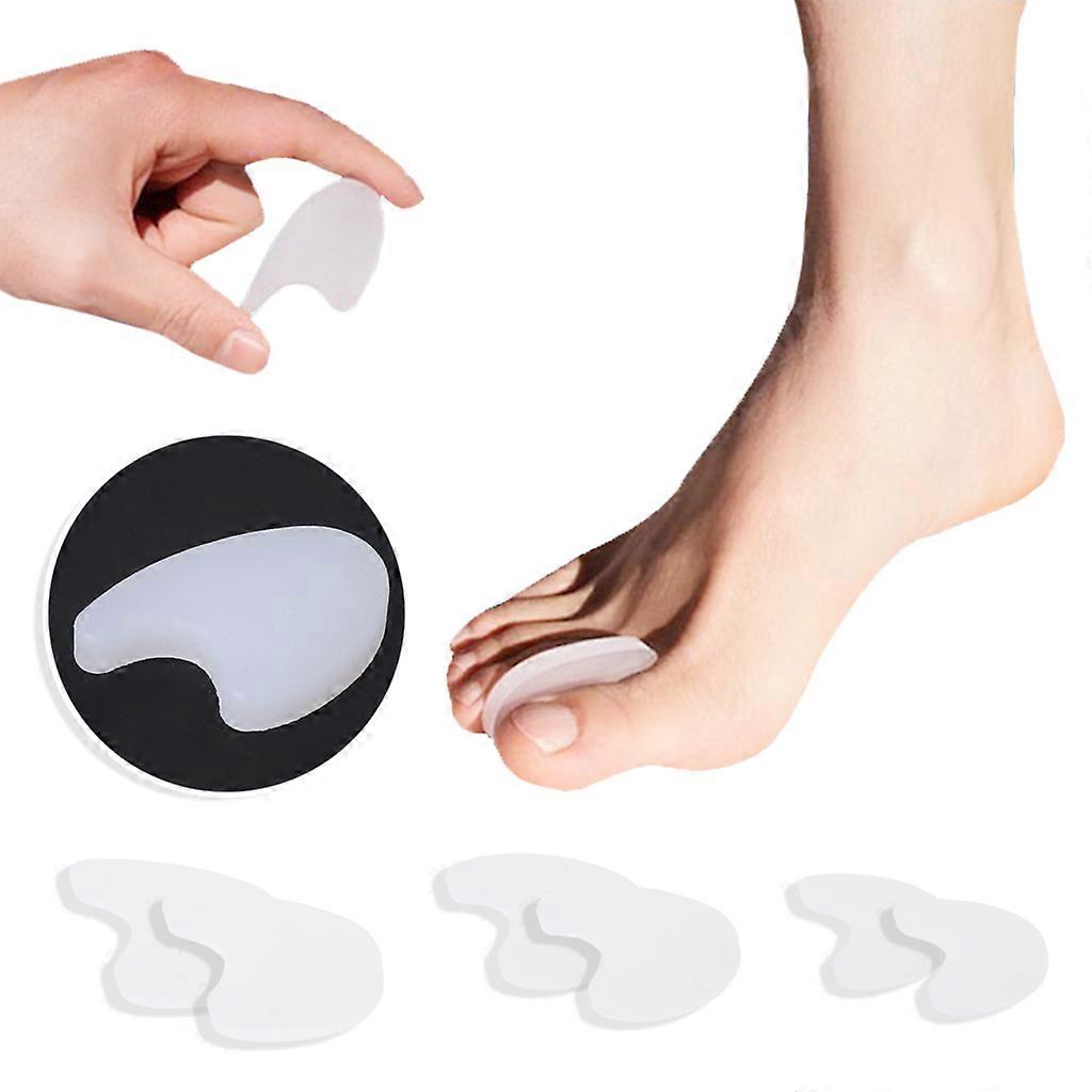 2x Silicone Gel Toe Wedge Separators Polymer Pad Foot Protector Spacers Cushion  S