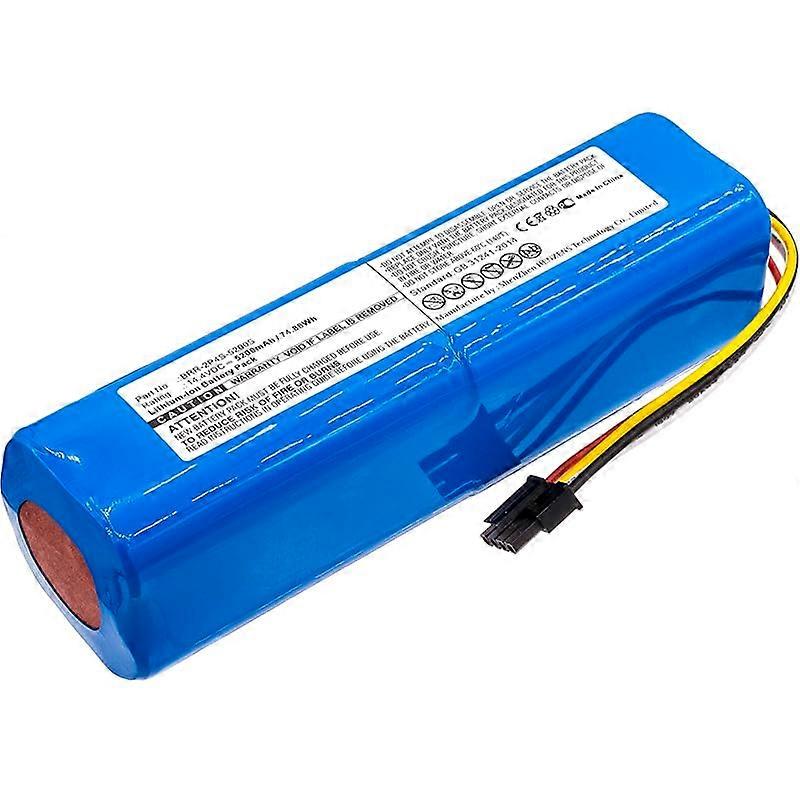Vacuum Cleaner Battery for Dreame Z10 Pro, Replacement Li-ion 14.4V 5200mAh Compatible with Xiaomi BRR-2P4S-5200S