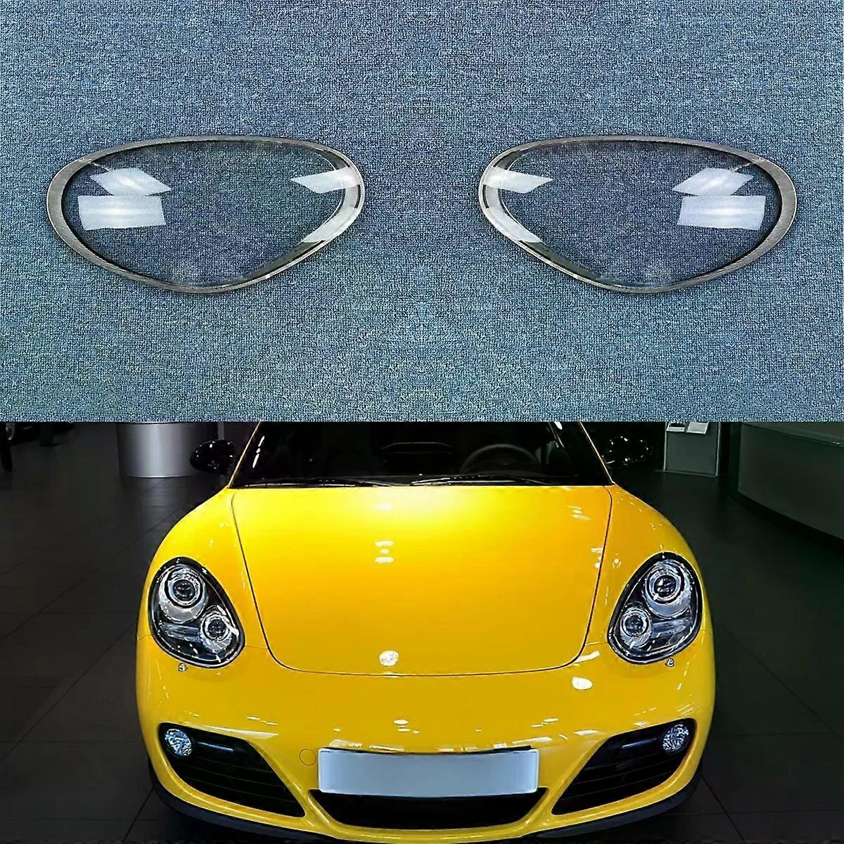 High qualityFor Porsche Cayman Boxster 987 2009-2012 Xenon Headlight Shell Transparent Headlamp Cover Plexiglass Replace Original Lampshade