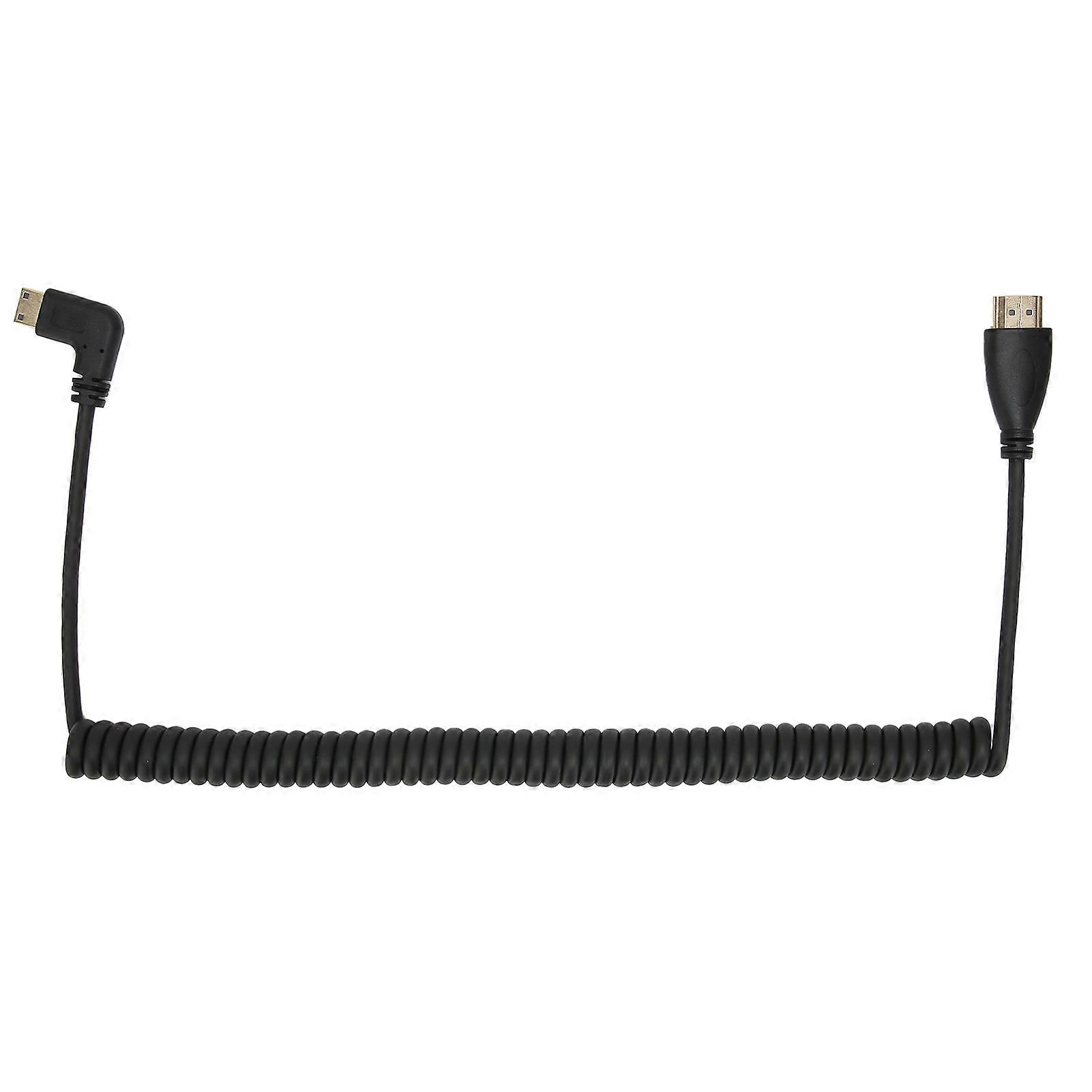High Definition Multimedia Interface A to C Spring Cable - Durable, Flexible, Easy Use