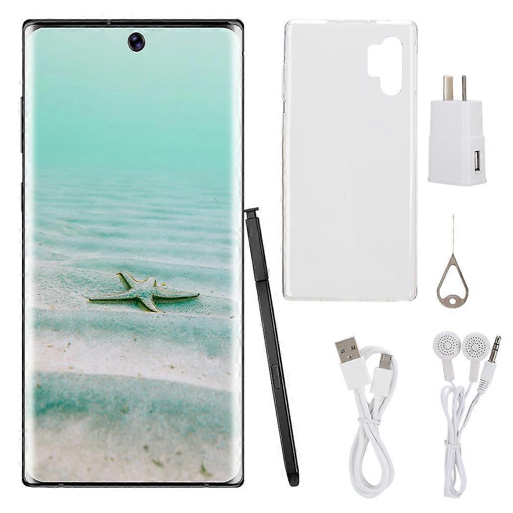 6.5in 1G+16G HD Screen Dual Card Perforated Camera Mobile Phone for Android Black (100-240V)