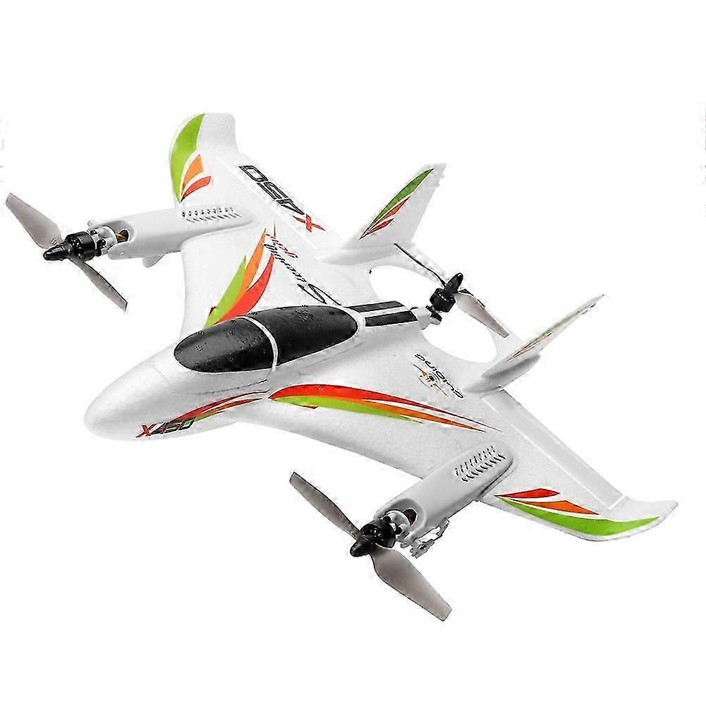 XK X450 RC Airplane 2.4GHz 6CH RC Vertical Takeoff Glider Fixed Wing Airplane RTF Glider 360 Degree Flip Stunt Airplane