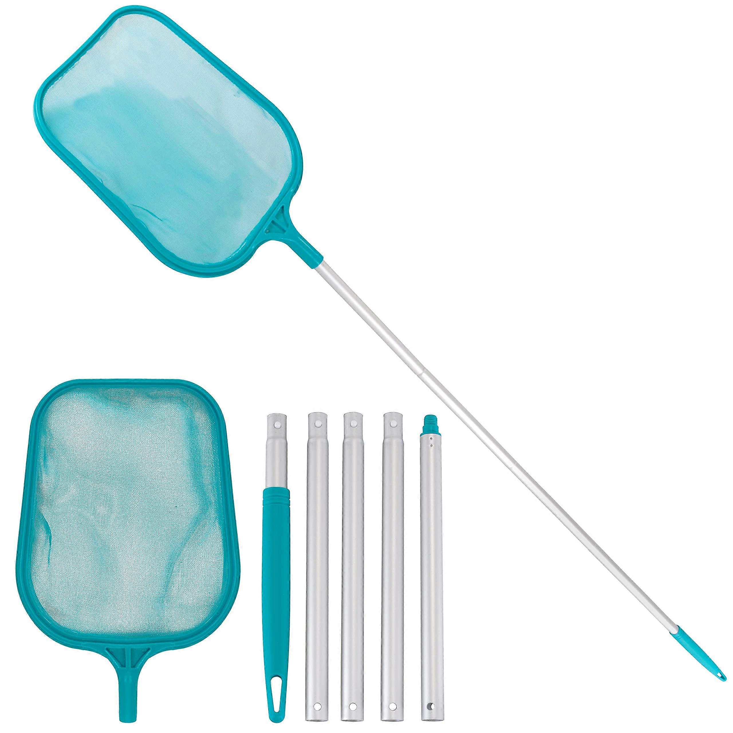 Swimming Pool Skimmer Net 4 Feet with 4-Section Aluminum Pole and Fine Mesh Netting for Effective Debris Removal