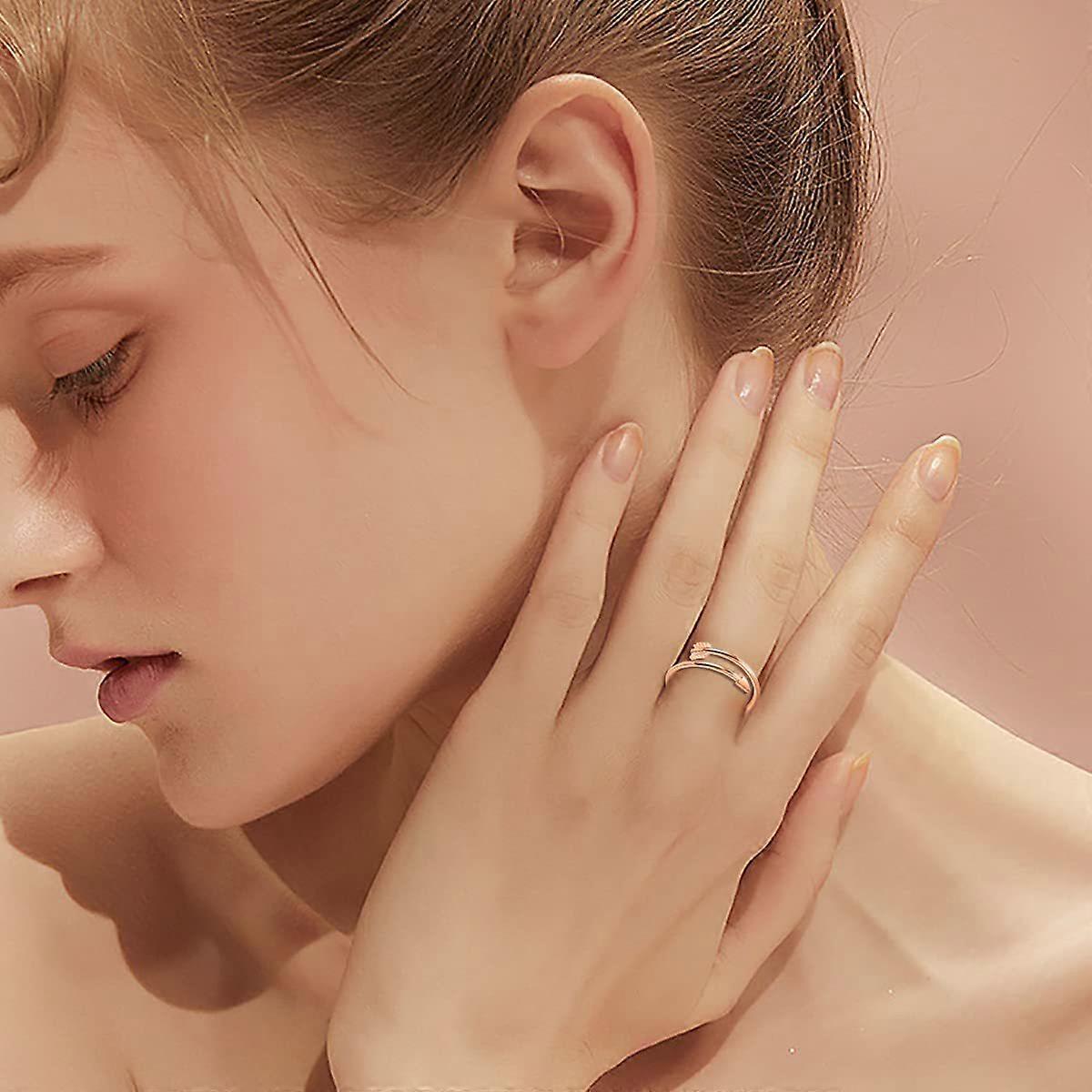 6pcs Simple Knuckle Ring Set Finger Ring Adjustable Set JewelryGold