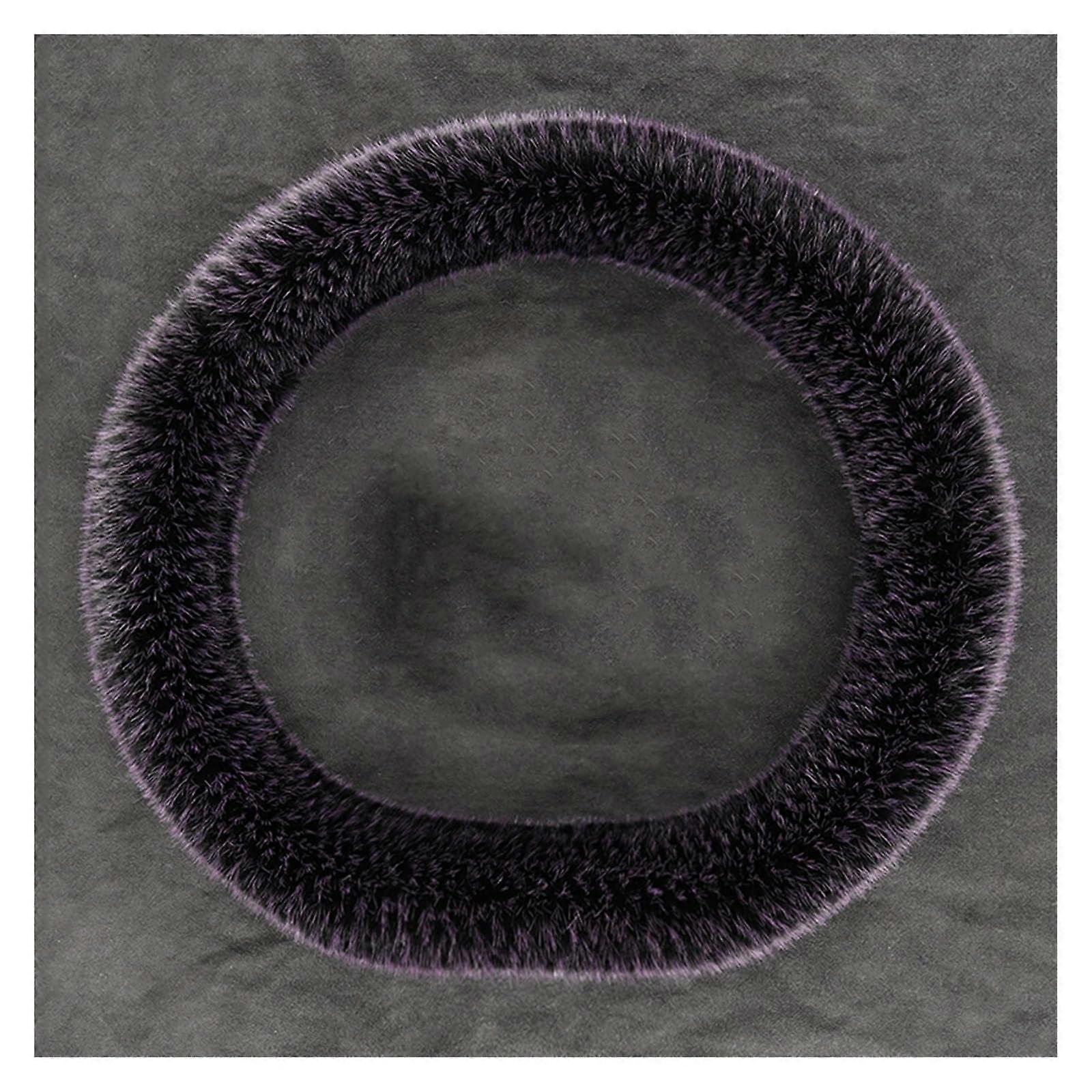 Car Steering Wheel Cover For D-Type Vehicle Plush Material Soft Cozy Grip Color 1#