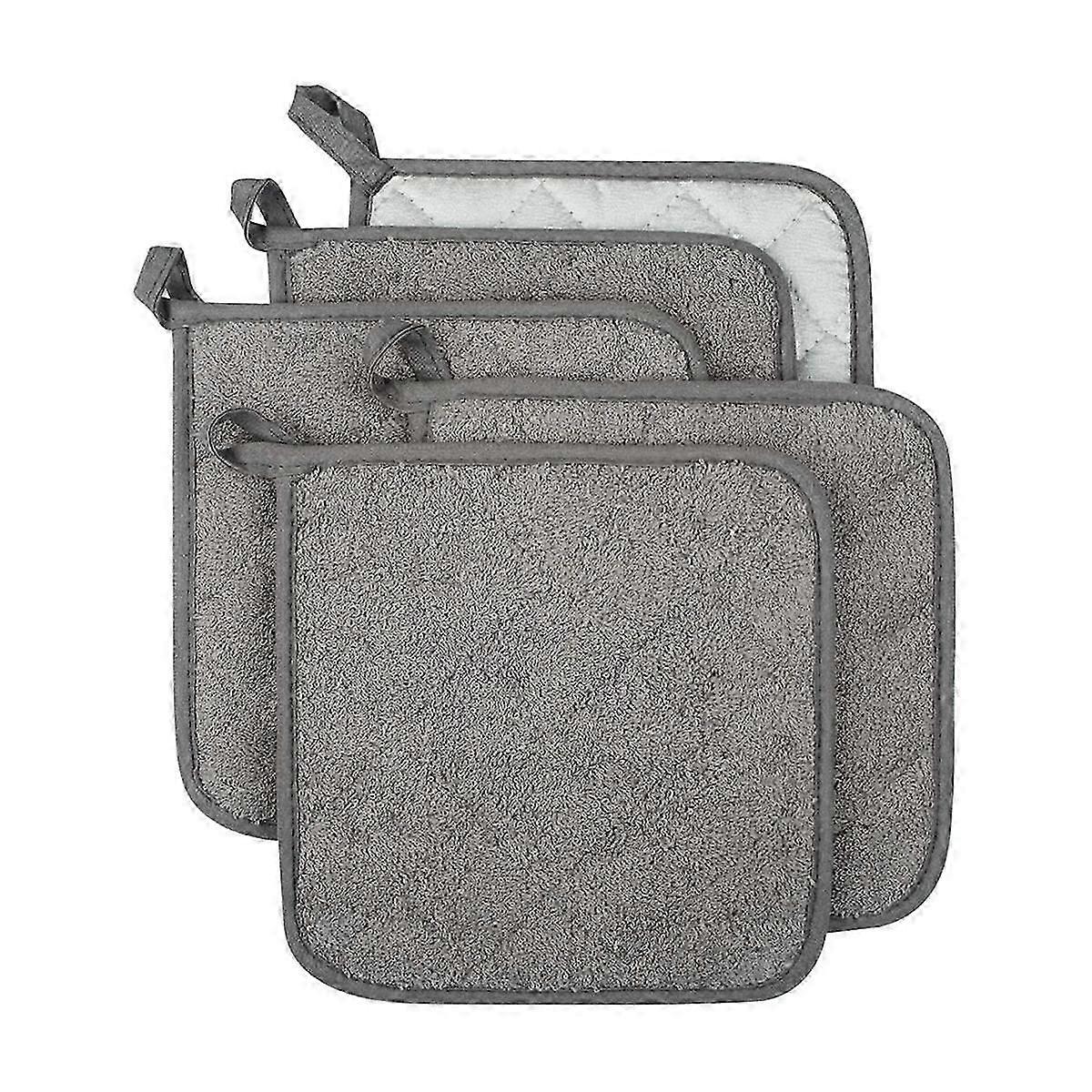 100% Cotton Kitchen Everyday Basic Terry Pot Holder Heat Resistant Coaster Potholder for Cooking an