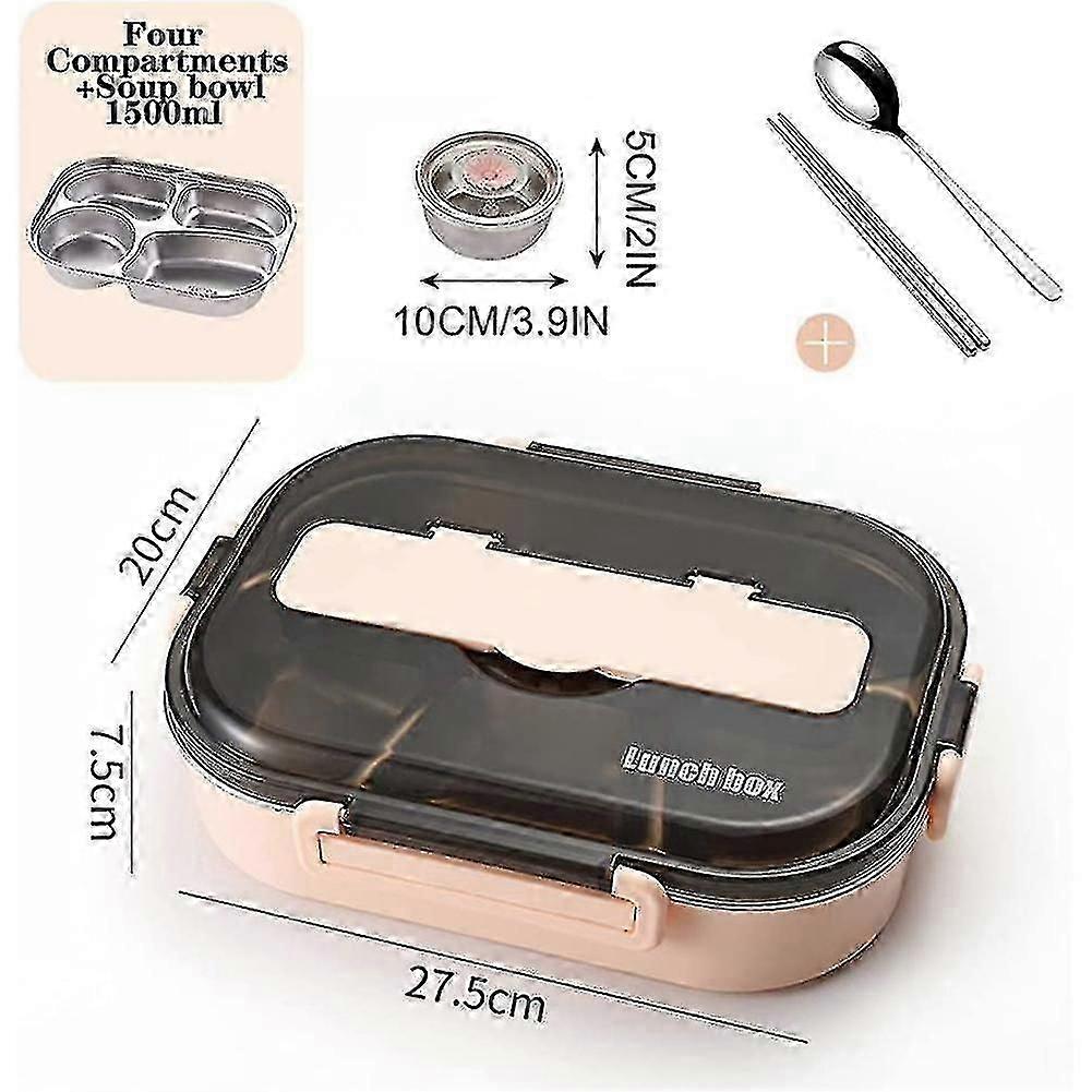 1.5l Bento Boxes For Student, Thermal Insulation Bento Lunch Box Tableware Set,lunch Containers For