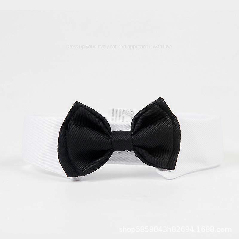 Cravate Chat Collier Chat Cravate Confortable Velours Cravate Mignon Et Sûr Pour Animaux De Compagnie, Adapté Pour Les Chatons Et Les Chiots De Compagnie (Noir)