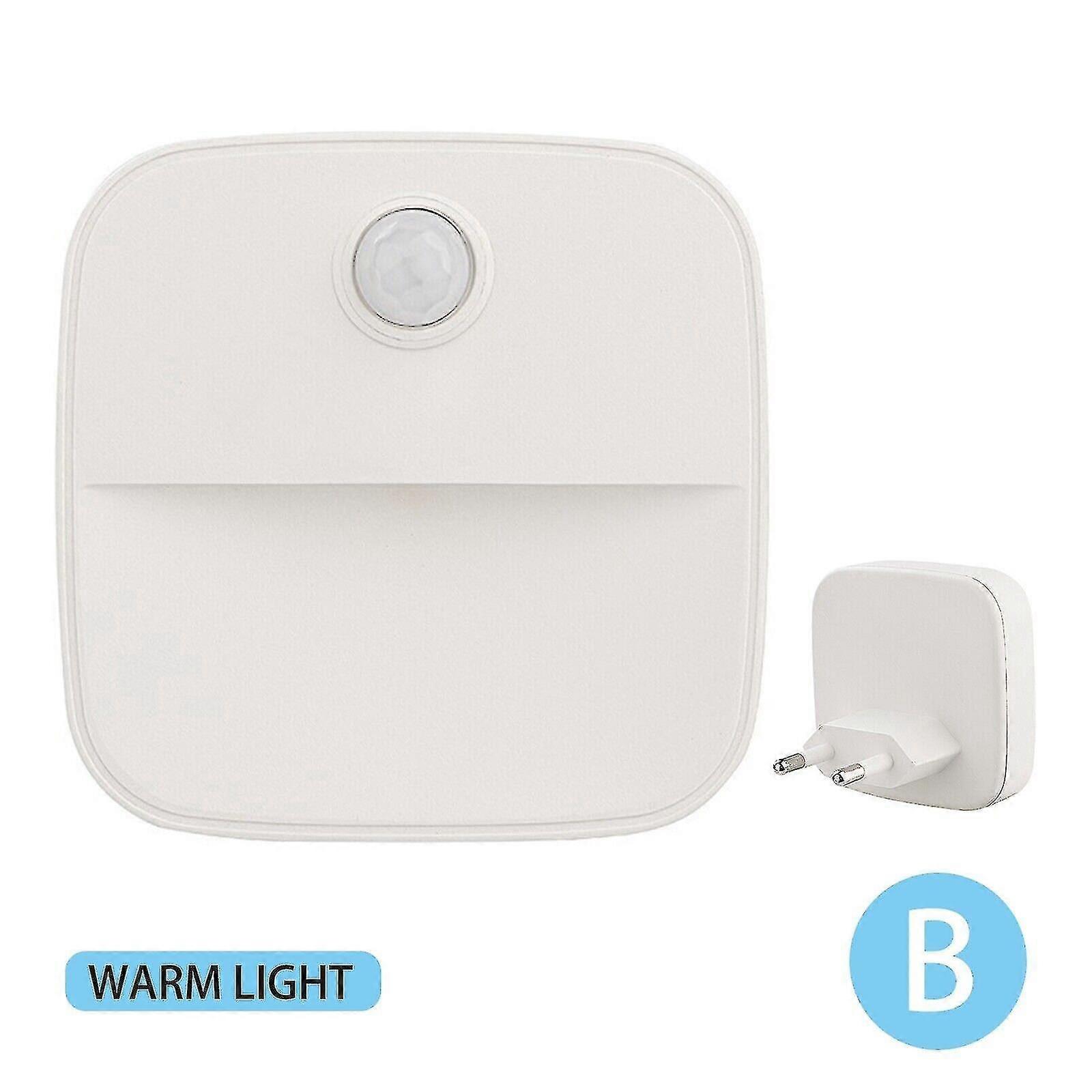 1pc Led Night Light With Motion Sensor Battery Staircase Light Wall Lamp