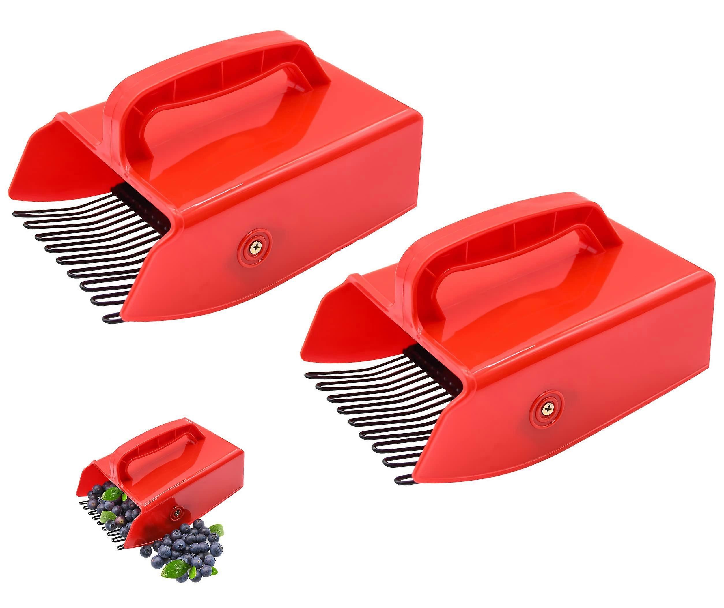 Berry Picker, 2 Pack Berry Pickers and Rakes with Metallic Comb and Ergonomic Handle