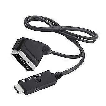 HDMI -Compatible to Scart Connection Cable 1M Audio/Video Converter