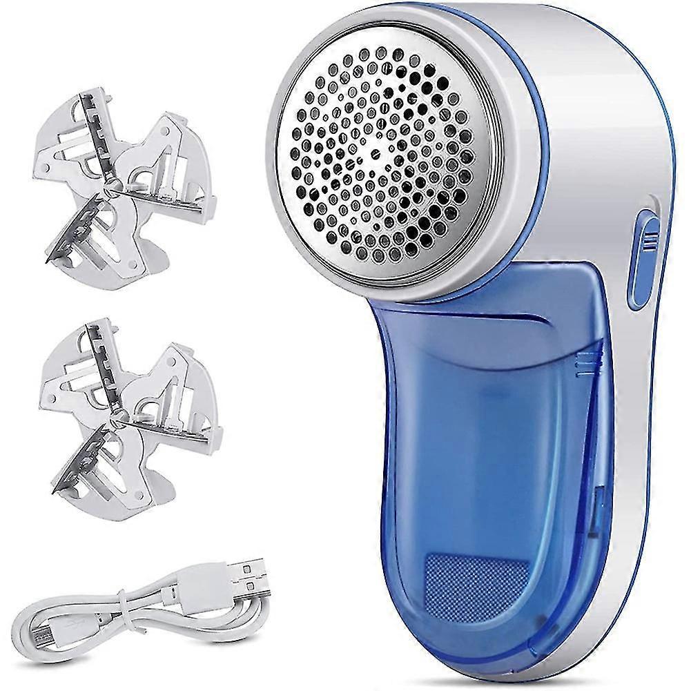 Electric Lint Remover Portable Clothes Shaver with 2 Replaceable Blades for Clothes Blanket Cushion