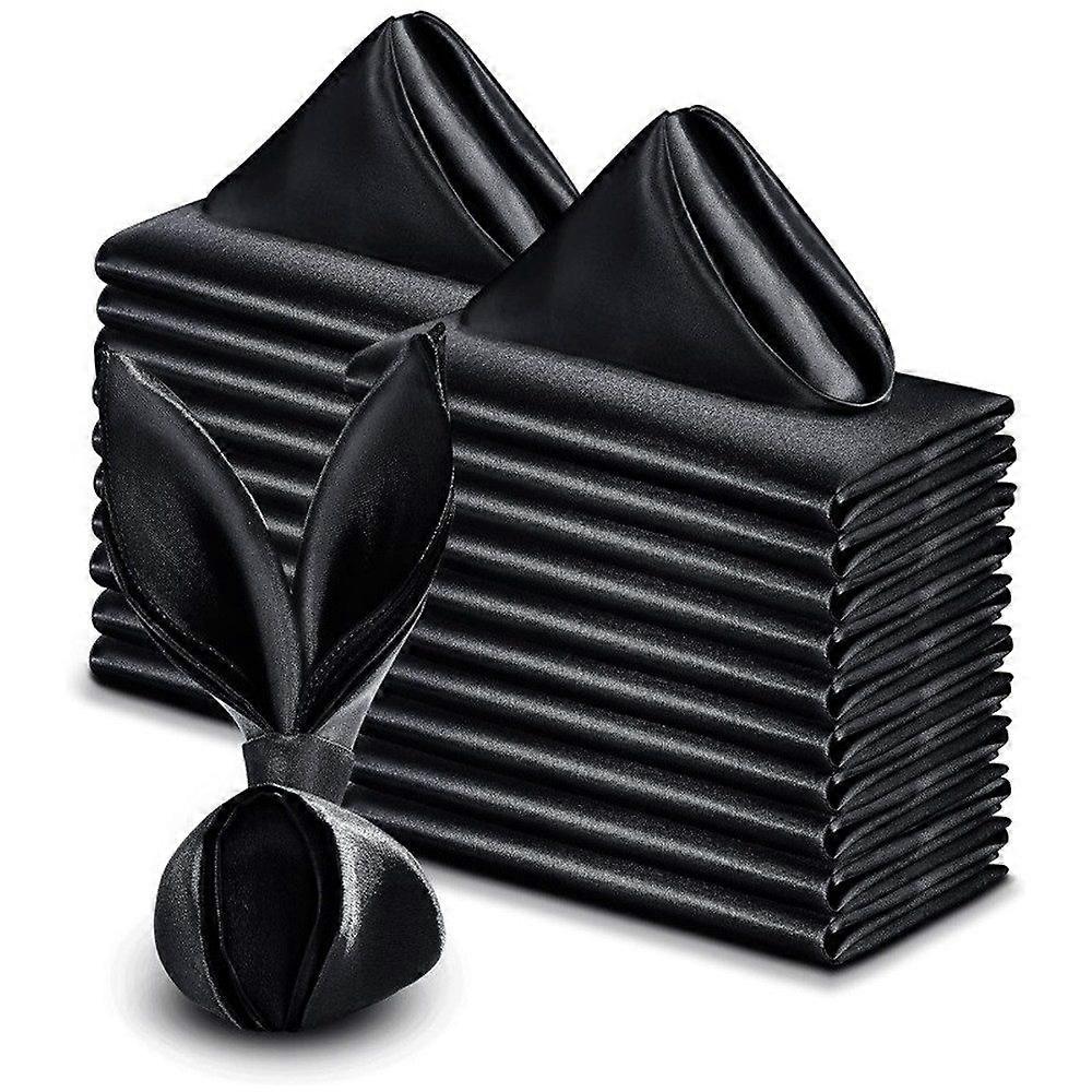 Smooth soft silk cloth napkins Square elegant table decor dinner essentials luxury