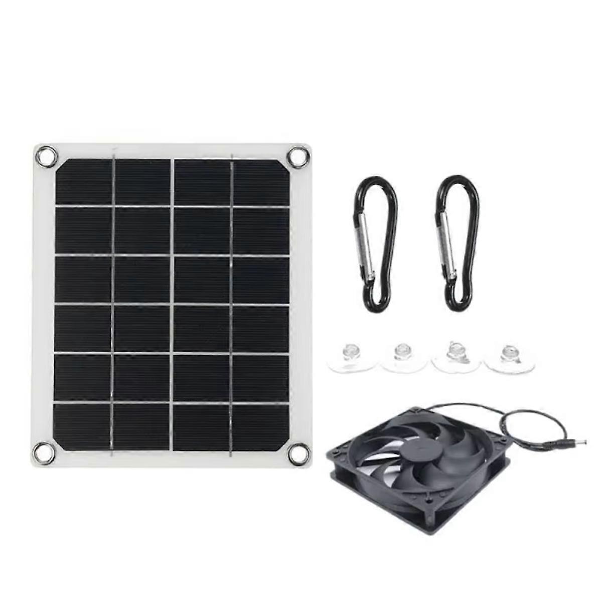 Solar Panel Powered Fan Mini Ventilator 10w Exhaust Fan