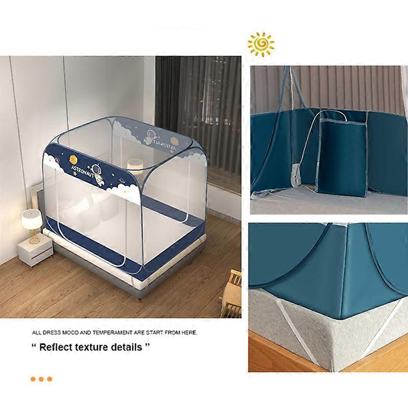 Mongolian Yurt Mosquito Portable Foldable Zipper Mosquito Net Double Door Full Coverage Easy Setup