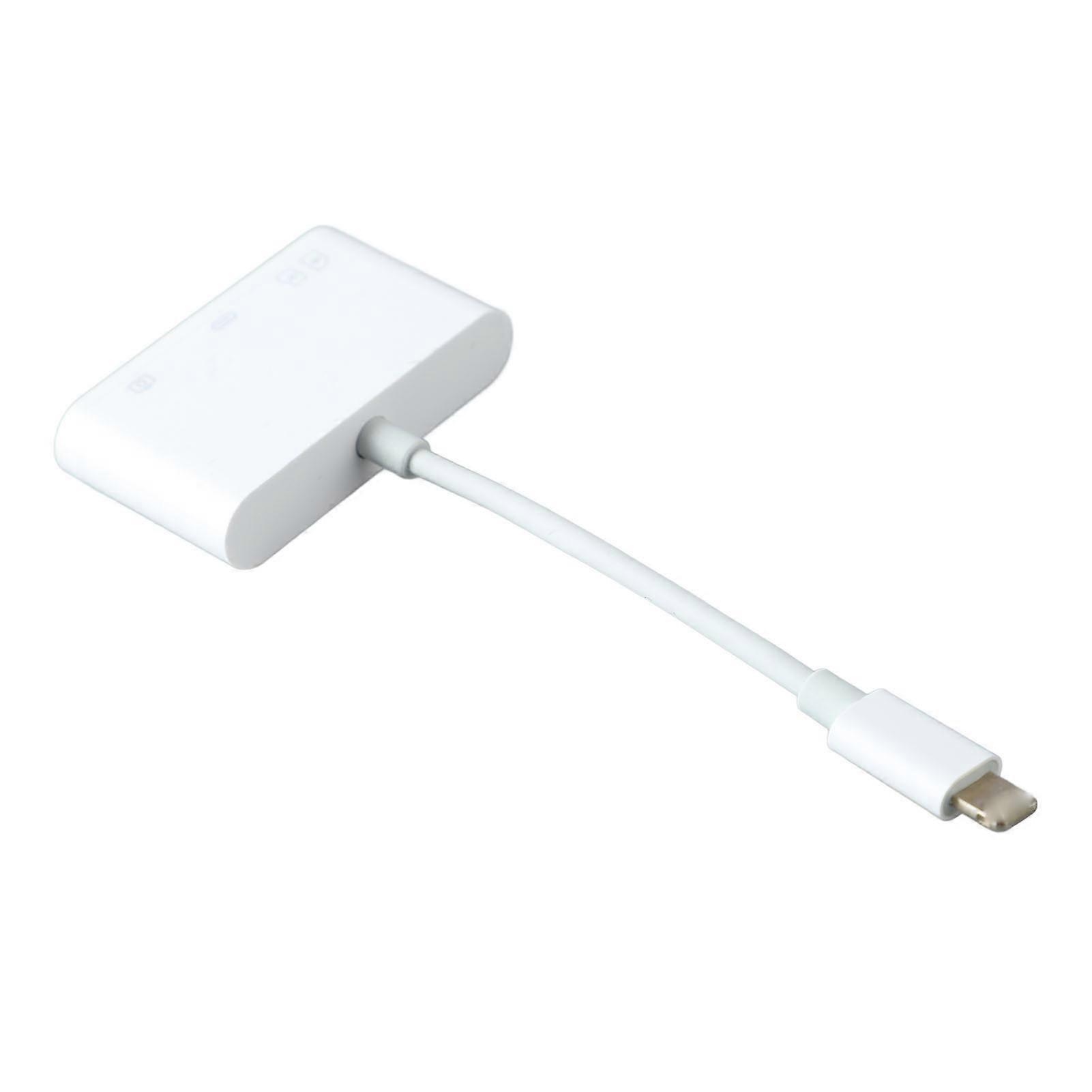 4 in 1 Card Reader 10cm Line OTG Memory Storage Card Reader Adapter for IOS Phone Tablet