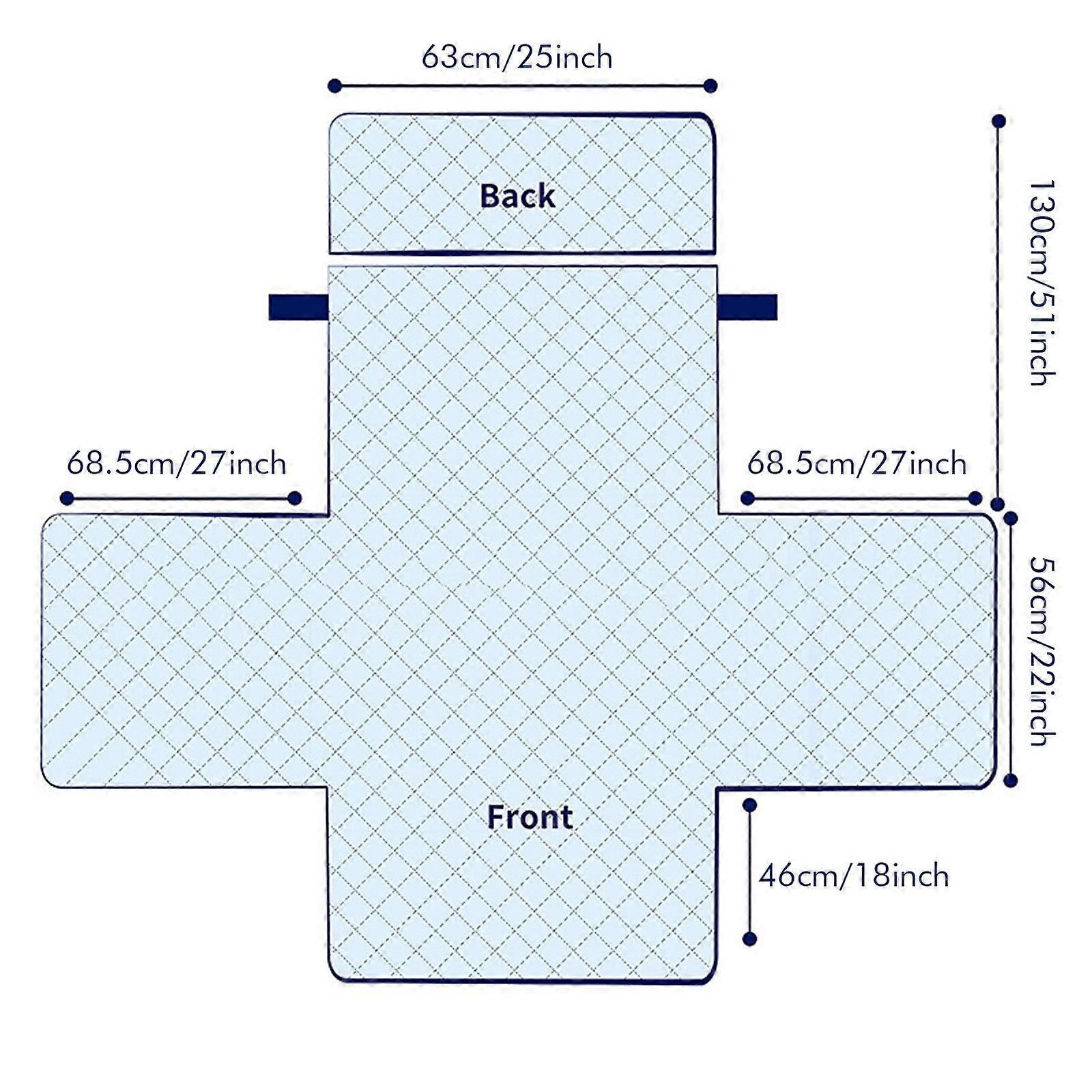 Reversible recliner cover with side pockets, waterproof recliner protector