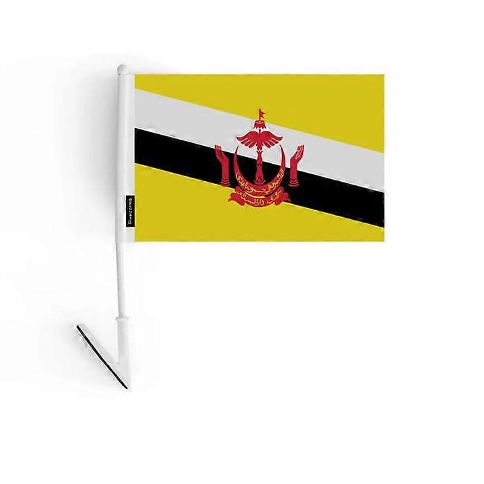 Adhesive Flag – Brunei – 14 x 21 cm – Soft Polyester – Easy to Stick – 1 piece