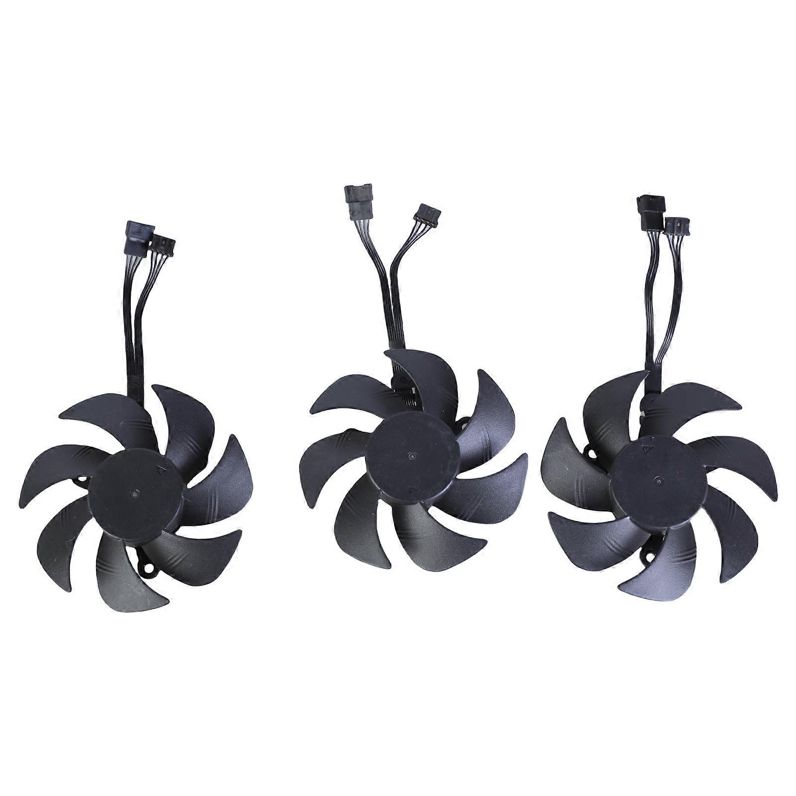3PCS Efficient 4Pin Cooling Fan For RTX3060 Ensures Stable Prolongs Graphics Card Life 80cm PLA09215S12H