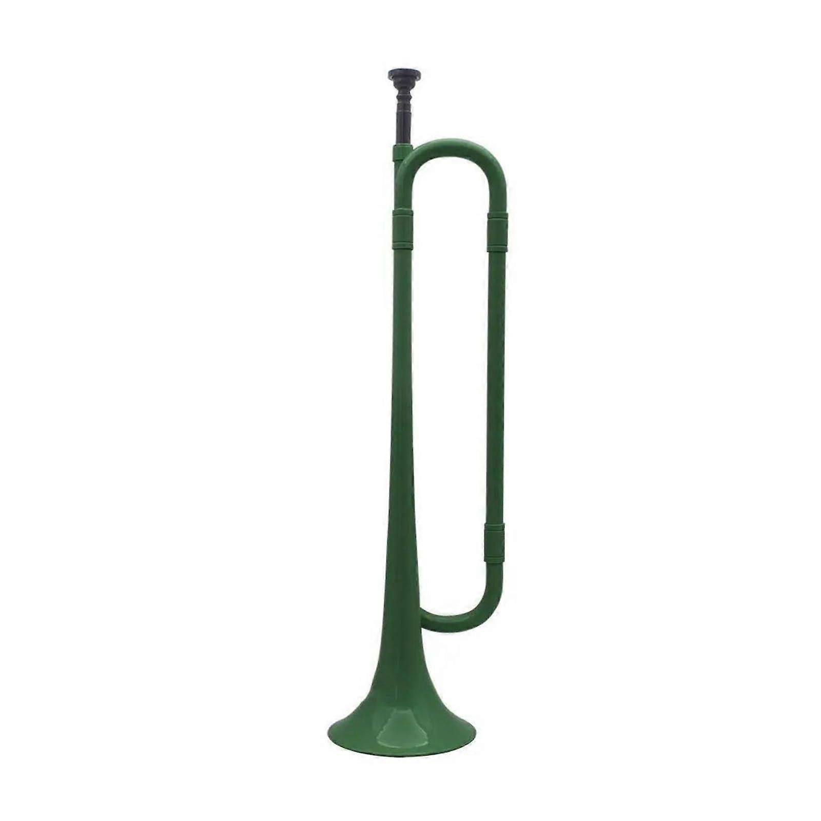 Trumpets Instrument B Flat Bugle Trumpet School Band Plastic Horn with Mouthpiece Brass Musical Instrument for Beginner (Color : Green)