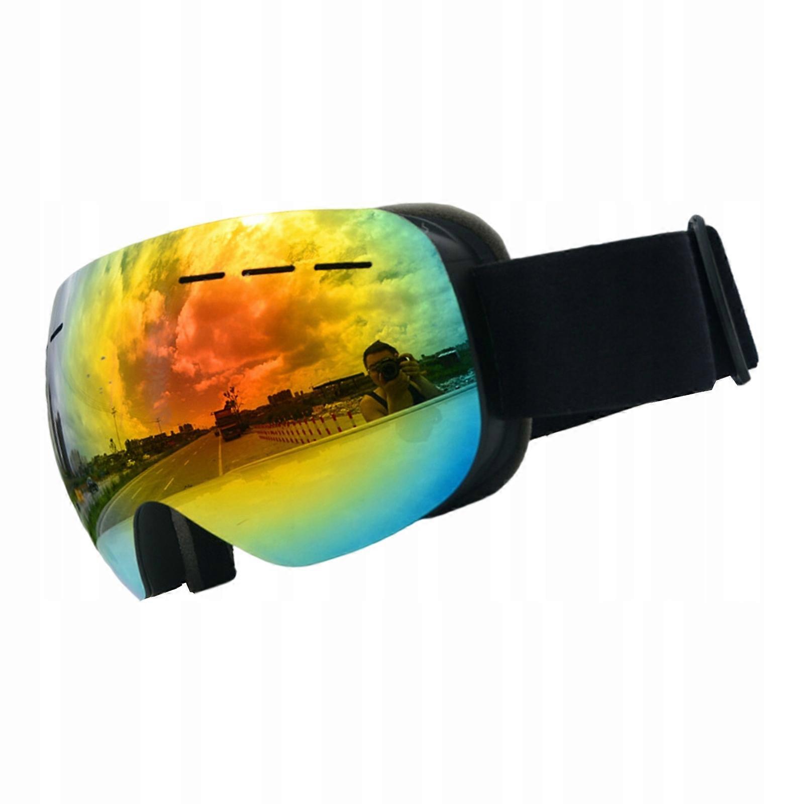 Ski Goggles Frameless Magnetic Snow Replacement Black Frames