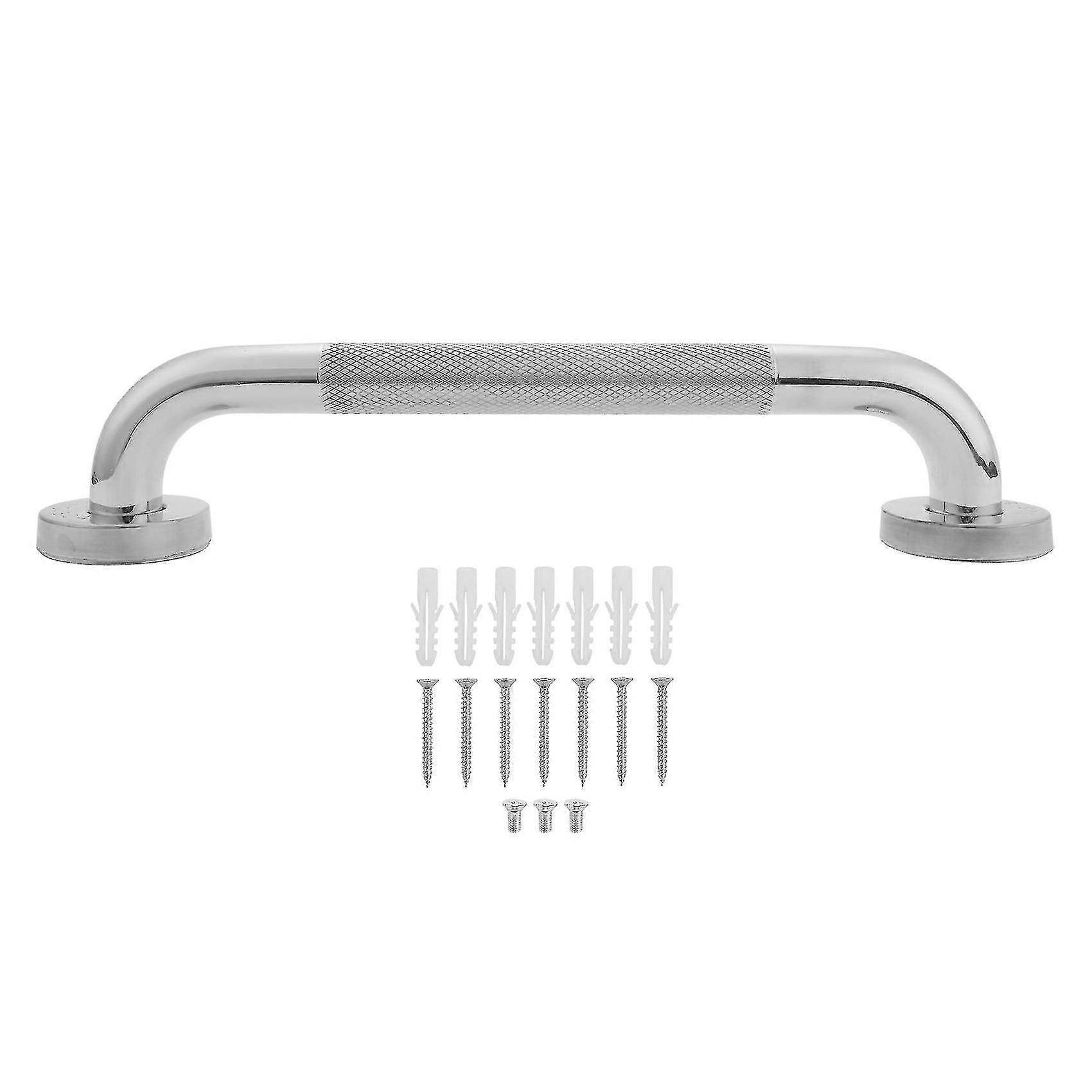 Barre d’appui de douche antidérapante de 12 pouces Barre d’appui de salle de bain en acier inoxydable chromé avec main texturée