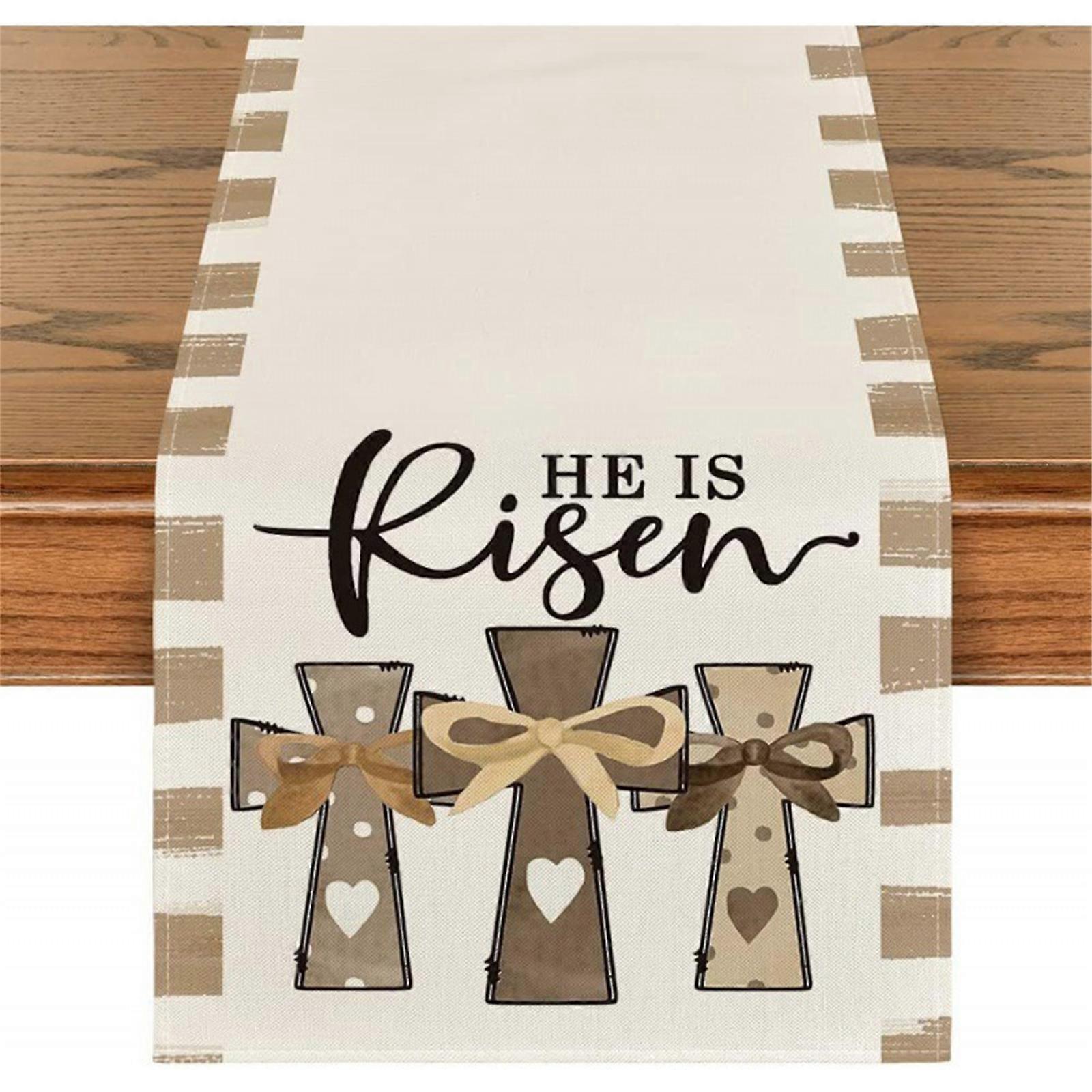 Easter Table Runner Festive Celebrations Delightful Rabbit Easter Eggs Table Runners Table Decoration Placemat Multicolor