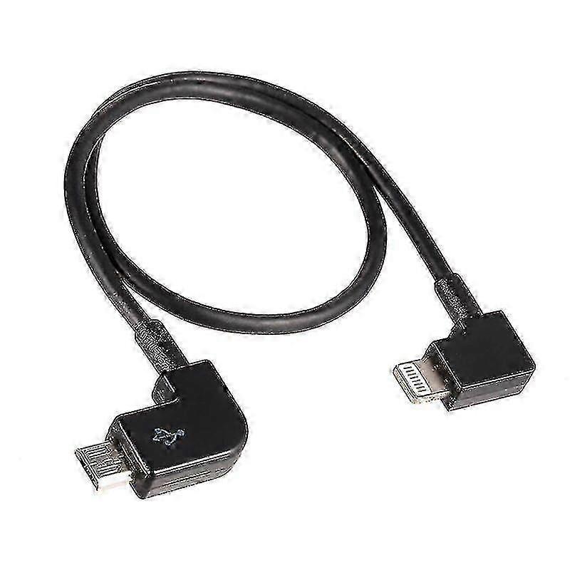Micro USB na Lightning Diaľkové ovládanie Kábel prevodníka dát z telefónu tabletu pre Android Ios Dji Spark Mavic Pro, Model: Čierny