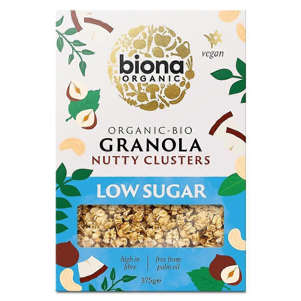 Biona Organic Granola Nutty Clusters Low Sugar 375g