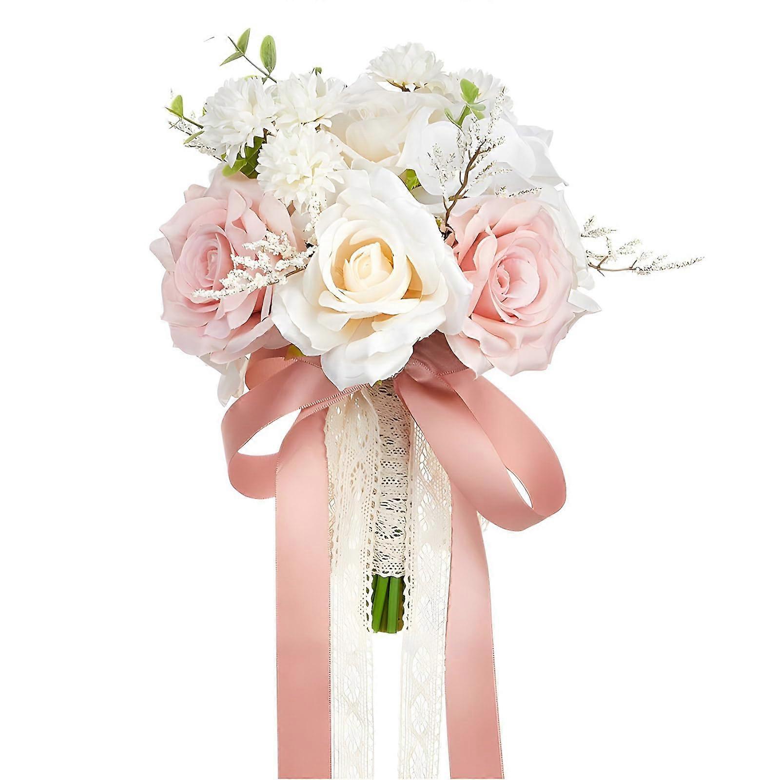 Elegant Artificial Rose Wedding Bouquet Modern Artificial Bundle Party Cluster For Wedding Celebration