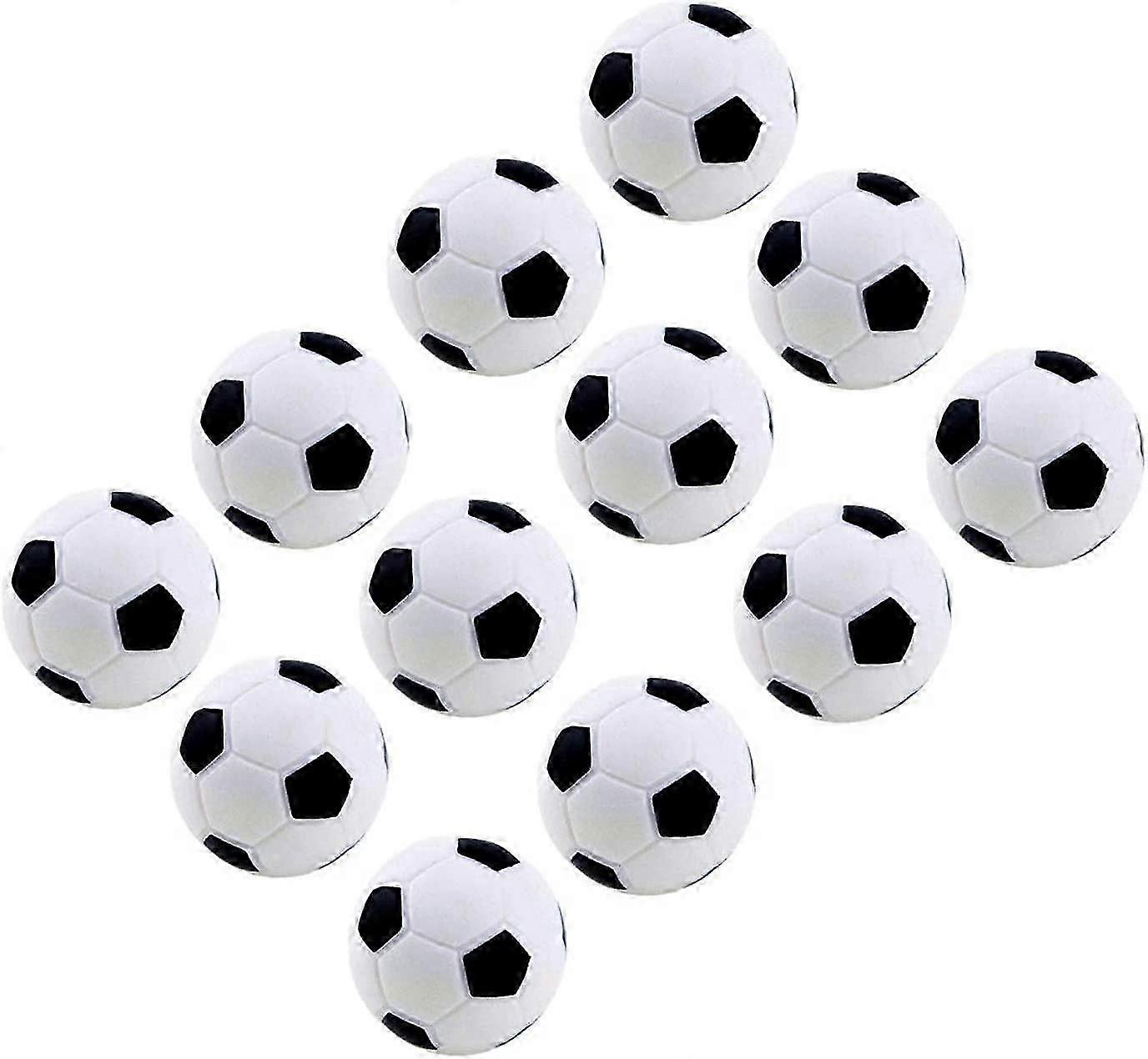 12pcs Foosball Game Set, 36mm Soccer Table Replacement Balls in Classic Black and White Standard Size