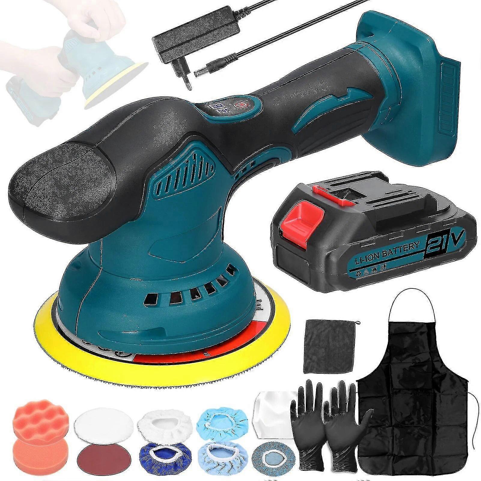 Electric Car Polisher 6-Speed Adjustable for Auto Detailing, Metal Waxing, Sanding & Rust Removal