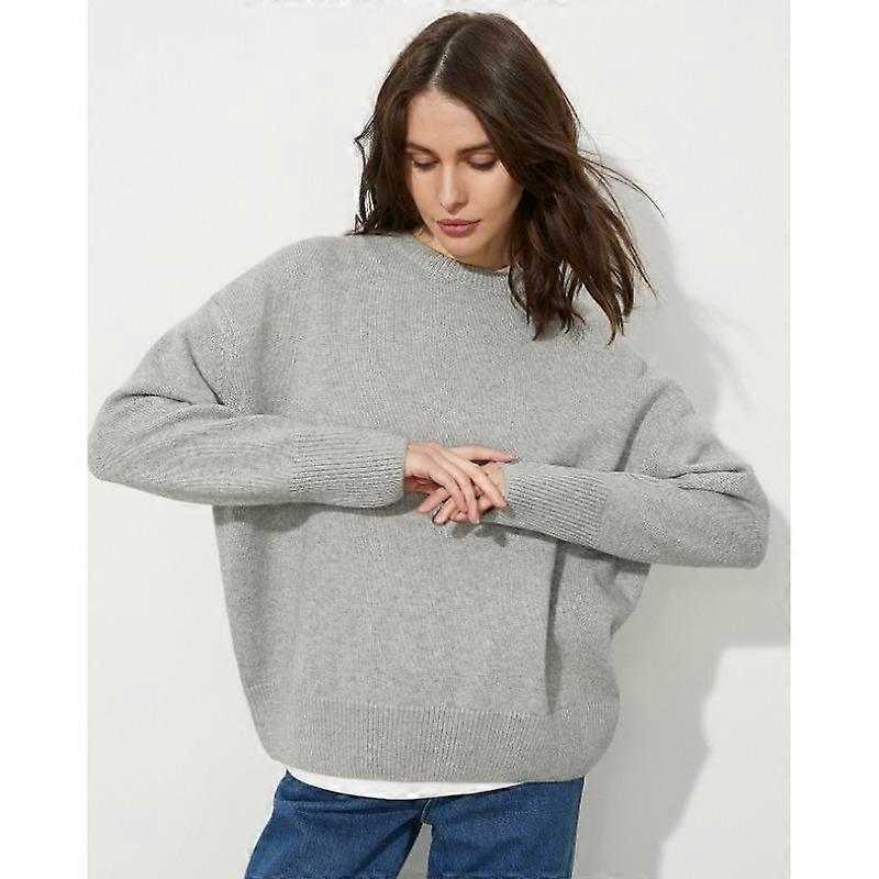 Autumn and Winter Women's Sweater Round Neck Pullover Loose Comfortable Casual Long Sleeve Sweater