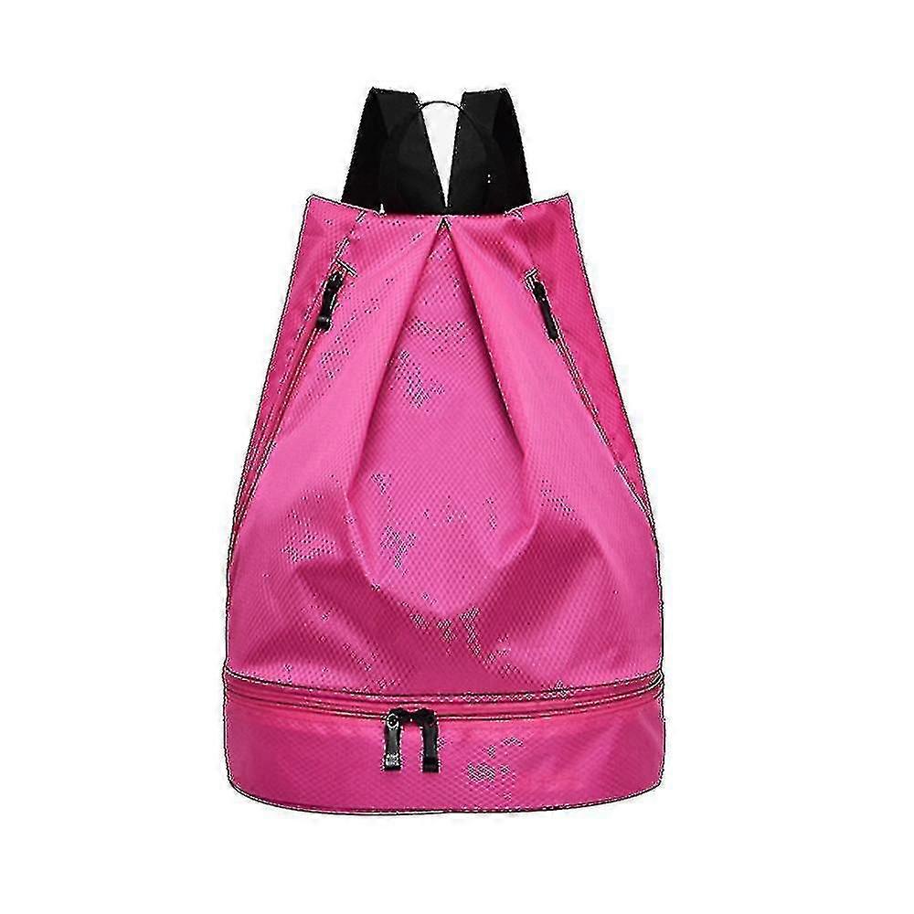Drawstring Sac à dos String Bag imperméable à l’eau avec compartiment à chaussures, sacs à cordon de serrage sec humide pour hommes Femmes Gym Yoga Shopping Swim