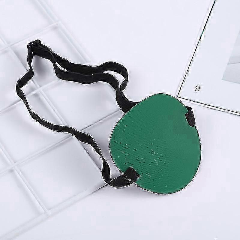 2er-Pack weiche, verstellbare Augenklappe für die Behandlung fauler Augen - Grün - Erwachsenengröße
