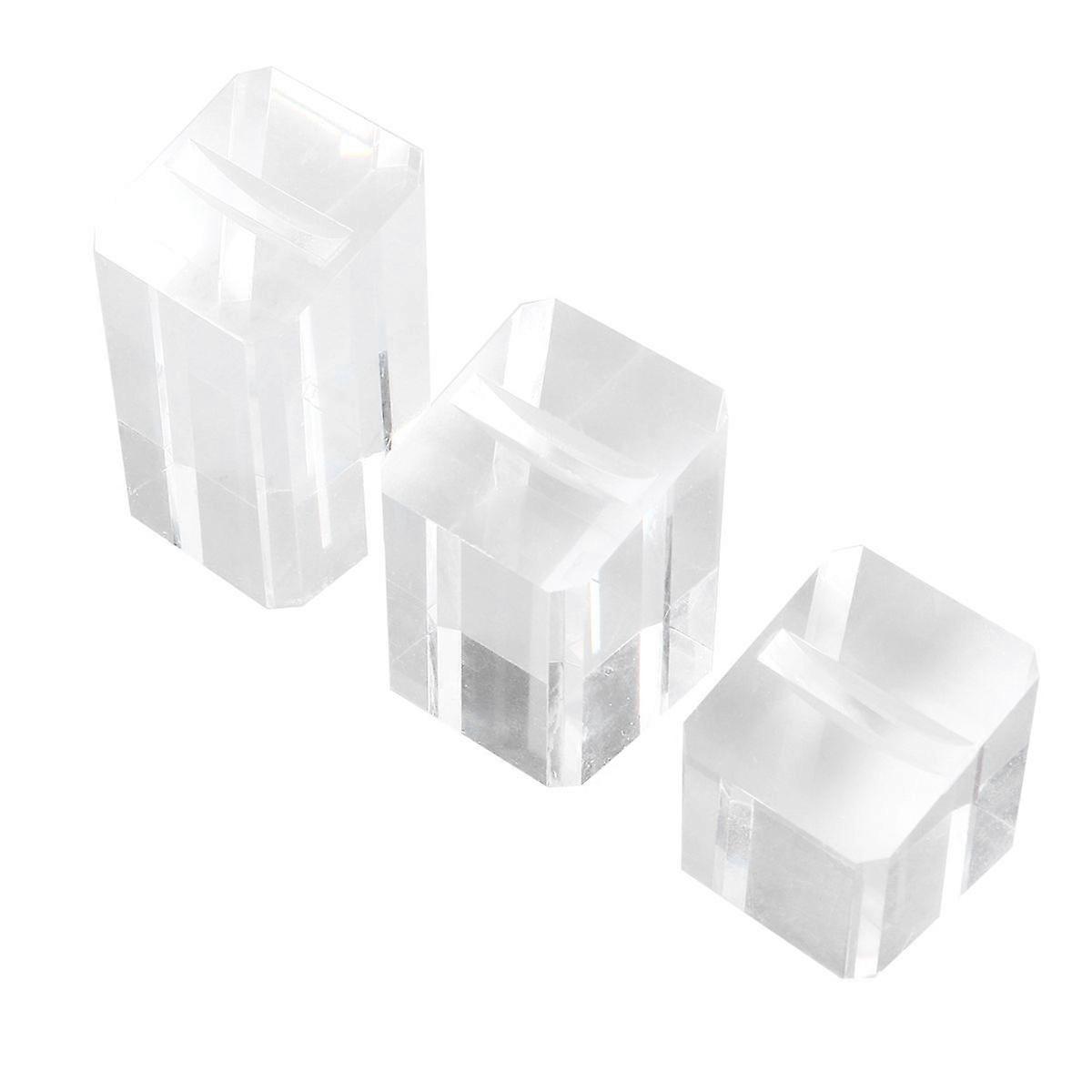 3pcs Acrylic Ring Display Rack Three-piece Ring Display Supplies Ring Showcase Display Holder