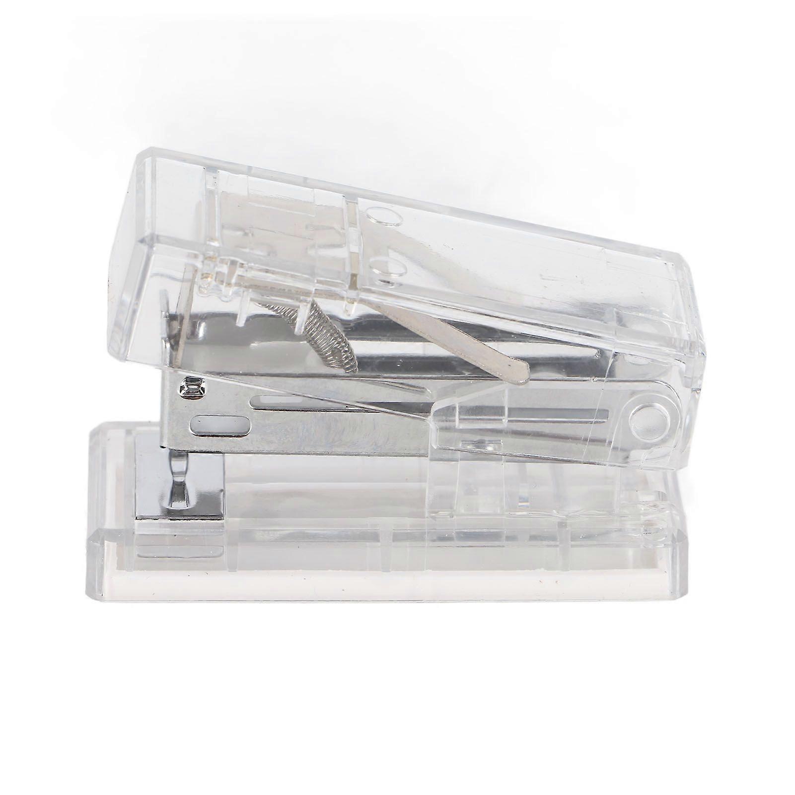2025 Latest Model Transparent Desk Stapler Effort Saving Clear Office Desk