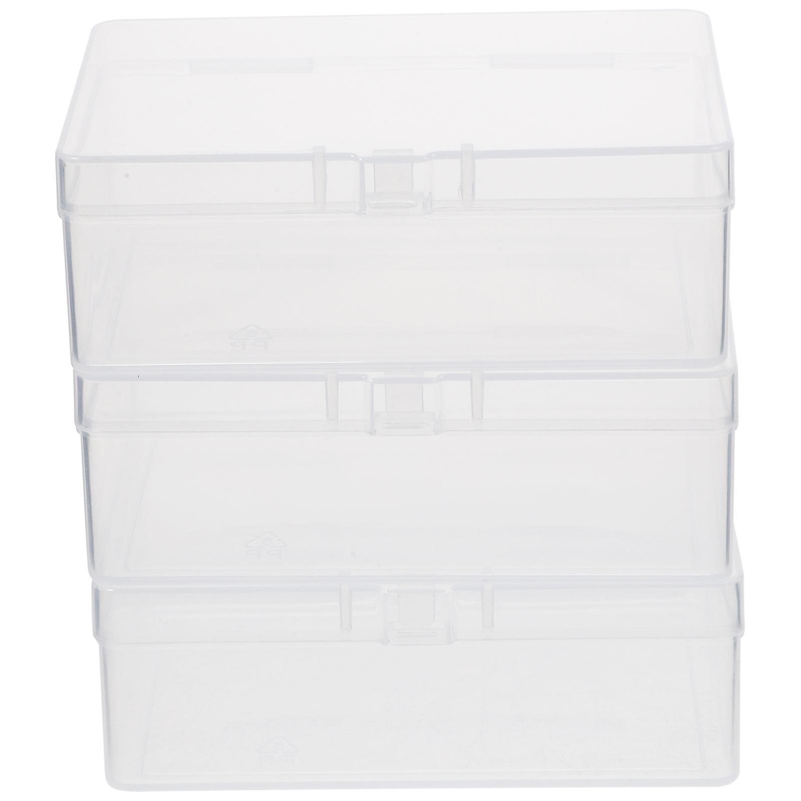 3pcs Transparent Playing Card Storage Box with Smooth Edges – Game Card Organizer for Poker and Parts, Easy Visibility